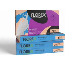 Florex Tek Kullanımlık Hibrit Eldiven - Silikon ve Lateks Içermez, Yumuşak Doku ve Elastik Tasa