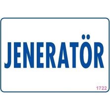 TeknoKapsül Jeneratör Uyarı Levhası 17,5X25 KOD:1722