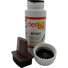 Derby Mont Direksiyon Koltuk Deri Boyası 100ML ve Saplı Sünger 1 Adet Standart Renkler (Siyah)