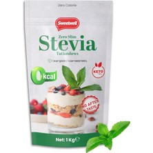 Zero Slim Stevia & Eritritol Tatlandırıcı 1 kg Şekersiz, 0 Kalori, Keto ve Vegan Uyumlu