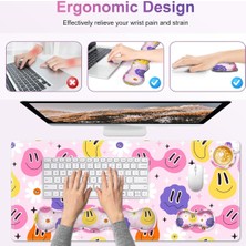 Oyun Mouse Pad Bilek Desteği: 4'ü 1 Arada Fare Altlığı Seti, Bilek ve Klavye Dayanımlı Fare A