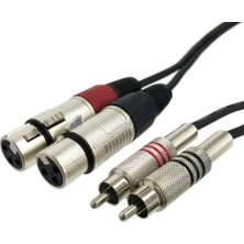 Yka 2 Rca Erkek- 2 Xlr Dişi Kablo 1.5 Metre