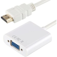 8744 Dijital HDMI To VGA Görüntü Çevirici Aparat Beyaz HDMI Çıkışlı Bilgisayarların Görü