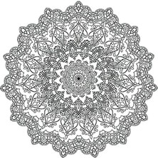 Baskılı Pres Tuval 30X30CM Mandala