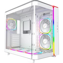 King 95 Pro Çift Odacıklı Atx Orta Kule Pc Oyun Kasası, Yüksek Hava Akışı, Aletsiz Paneller,