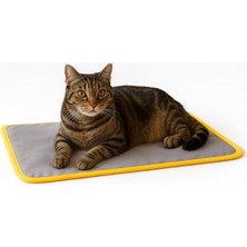Thermo Mat Hem Soğuk Hem Sıcak Kullanılabilen 2si1 Arada Kedi & Köpek Minderi (Gri, Medium)