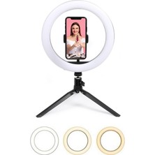 8inç 20CM Youtube Instagram Tiktok Selfie Stüdyo Video Fotoğraf Ring Light Tripod LED Halka Işı
