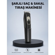 Kyops Kablosuz, Paslanmaz Çelik Bıçaklı Profesyonel Saç ve Sakal Tıraş Makinesi – Sessiz, Güçlü ve Ergonomik - Lisinya