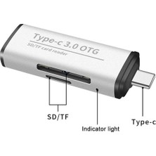 USB 3.0 Type C Kart Okuyucu 3in1 USB Otg Sd Tf Microsd Kart Okuyucu - Model : ADS103