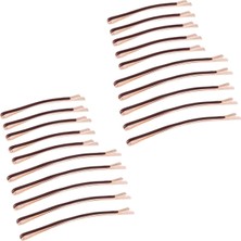 20 Adet Basit Kahverengi Metal Bobby Pin Klasik Kendin Yap Saç Tokaları Saç Barettes Sytling Deko