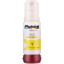 Photoink 112 L11160 L15150 L15160 L6460 Sarı Muadil Mürekkep 7500 Sayfa, Epson ile Uyumlu