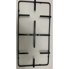 Cook-Lab 2 (Iki) Ad Kumtel/luxell Ankastre Set Üstü Ocak Izgarası - 450,5 mm x 220,5 x 45 mm Siya