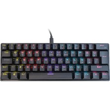 Summoner Mini Rgb Mekanik Gaming Klavye Blue Switch Türkçe Q Kablolu Siyah Kompakt