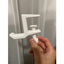 Ayarlanabilir Sıkıştırmalı Masaüstü Kulaklık Tutucu Stand (Beyaz)