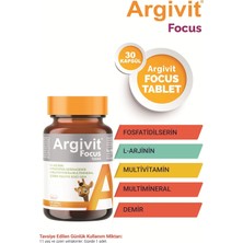 Argivit Focus Larjinin, Fosfotidilserin, Demir, Multivitamin ve Multimineral Içeren Tablet 30 Tabl