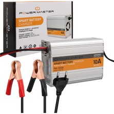 12V 10A Akıllı Hızlı Akü Şarj Cihazı, Analog Amper Göstergeli, 125X90X55MM