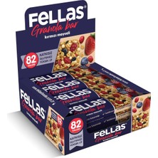 Fellas Granola Bar Kırmızı Meyveli, 23 Gram, 12 Adet