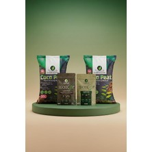 Coco Peat 10 L (2 Adet) + Jeotop Leonardit ve Organik Gübre Yetiştirme Paketi