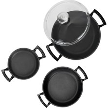 Lava Döküm Sahan Seti 16-20-24 cm - Profesyonel Lezzet Koleksiyonu
