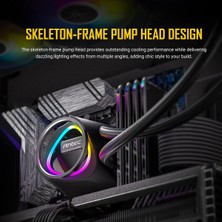 Skeleton 240 Argb 240MM Aıo Sıvı Işlemci Soğutucu, 2X120MM Pwm Argb Fan, Bakır Taban, Intel Lg