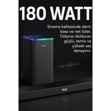 Hp Teknoloji Gelsin HP-TV06 Soundbar, Kablosuz Ev Sinema Sistemi, 180W Toplam Güç, 100X11X7 Cm, Bl