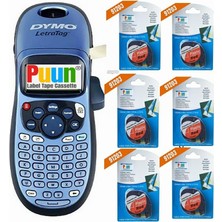 Puun Dymo Letratag Lt 100 Elde Taşınabilir Kişisel Etiketleme Makinesi + 1 Adet Orijinal + 6 Adet