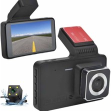 Araç Içi Kamera 1080P Full Hd-Gece Görüşlü -170° Geniş Açılı Lens 4inc Ekran - Ön ve A