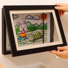 Animokids Çocuk Resim Sanat Çerçevesi – Mıknatıslı Kapaklı, Duvara Asılabilir, Etkinlik Se
