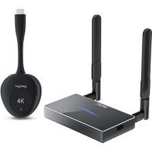 Veggieg 4K 30Hz Kablosuz HDMI VGA Görüntü ve Ses Aktarıcı Wireless Ekran Yansıtma Adaptörü V