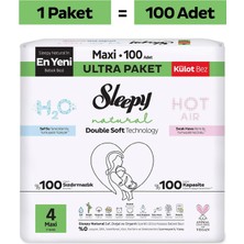 Natural Double Soft Ultra Paket Külot Bez 4 Numara Maxi 100 Adet