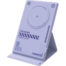 Rock W50 Magsafe Standlı Kablosuz Şarj Cihazı, Mor