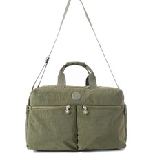 Krinkıl Kumaş Büyük Boy Seyahat/hafta Sonu Çantası 50X29X19 cm – Çok Bölmeli 5 Göz, Fermu