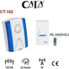 Cata Kablosuz Kapı Zili Pilli CT-102 Karışık Renkli