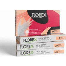 Florex Tek Kullanımlık Hibrit Eldiven - Silikon ve Lateks Içermez, Yumuşak Doku ve Elastik Tasa