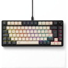%75 Rgb Mekanik Gaming Klavye, Full Anti-Ghosting, Dayanıklı Abs Gövde, Örgü Kablolu, Hot Swap,