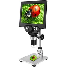 Dijital Mikroskop, Şarjlı, Standlı, 8 Led, 1000X Büyütme, 4,3 Inç Hd Ekran