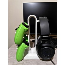 TRAK3D Oyun Kolu & Kulaklık Stand - Masa Için Kumanda Tutucu - Evrensel Kol ve Kulaklık Standı B