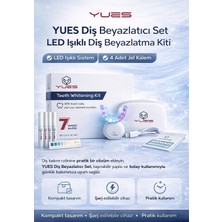 Diş Beyazlatma Seti, 32 LED Işıklı Şarjlı Ağızlık, 4 Adet Beyazlatıcı Jel Kalemi, Renk Sk