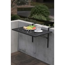 Lazer Kesim Katlanır Metal Balkon Masası
