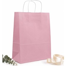 25X31X12 cm Pembe Renk Kağıt Hediye Çantası 2'li Set – Dayanıklı Hediye Paketleme Çantası,