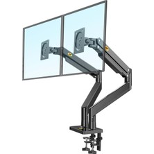 North Bayou Nb G35 Çift Monitör Standı, 22''-32'', Metal, Siyah, Gazlı Yay Sistemi, 12 kg Taşı