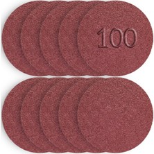 100 Adet Cırt Zımpara Matkap Spiral 115 mm Daire Zımpara Ahşap Metal Zımparası (100 Kum)