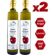 Içilebilir Elma Sirkesi Doğal Fermantasyon - Apple Vinegar (500 ml X2 Adet, Elma)