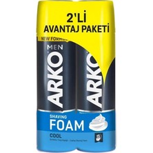 Arko Men Cool Tıraş Köpüğü 2'li Avantaj Paketi (2X200 Ml)