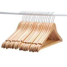 Askıcı Ahşap Naturel Kıyafet ve Elbise Askısı 20 ADETAA-OLG77712321