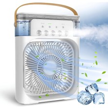 Masaüstü Taşınabilir Mini Klima - 600ML Su Depolu, 5 Spreyli Hava Soğutucu Vantilatör, 3 Kadem