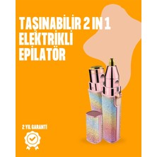 Hace Bazaar Mini USB Şarjlı Elektrikli Epilatör – Kaş ve Yüz Tüy Temizliği Için 2'si 1 Arada