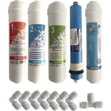 Ihlas Aura Cebilon Plus Uyumlu 12 Inç Inline 5'li Membranlı Filtre Seti (Dirsek Hediyeli)