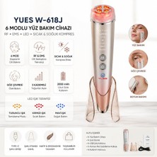 W-618J 6 Modlu Rf Ems Yüz Bakım Cihazı, Kırmızı/mavi Led, Sıcak-Soğuk Kompres, Titreşimli �
