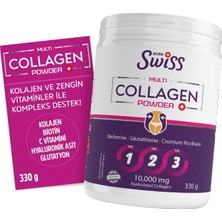 Multi Collagen Powder – 10.000 Mg Hidrolize Kolajen Tip 1, 2, 3 – C Vitamini, Biotin ve Hyaluron